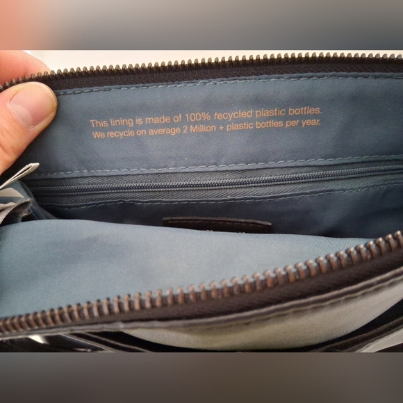 Matt & Nat/ WHILEM Black Vegan Leather Hobo Bag/ 2 Straps - Picture 9 of 16